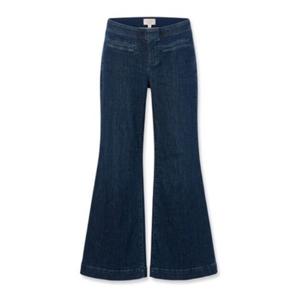 Pilcro Denim - Pilcro Jeans Womens 28 Blue Mid Rise Flare Elastic Waist Stretch Boho Trendy